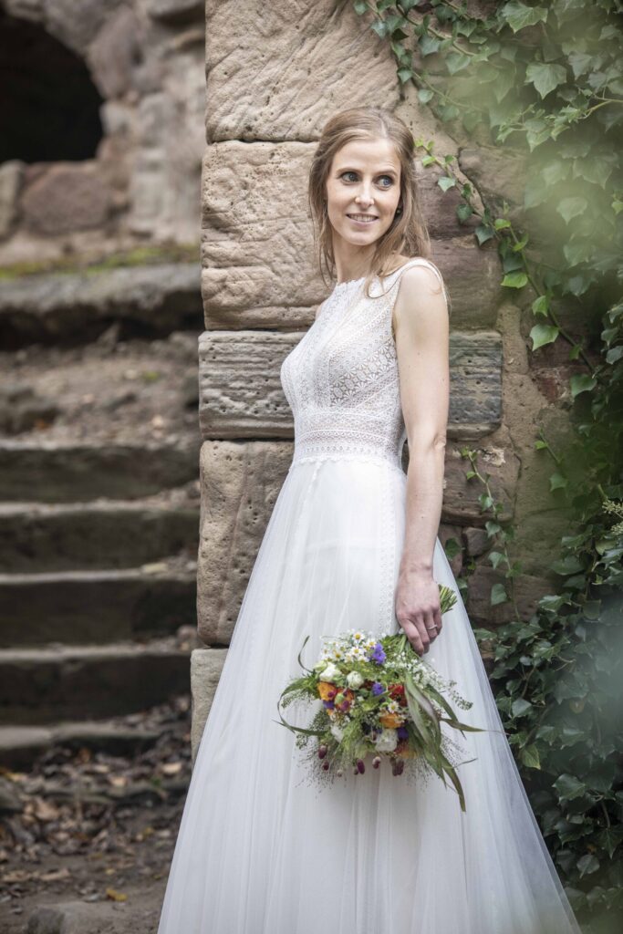 Hochzeitsfotografie auf der Burgruine Hardenberg